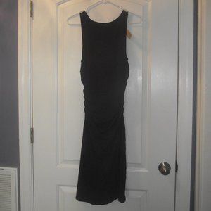 Ann Taylor ruched navy dress NWT